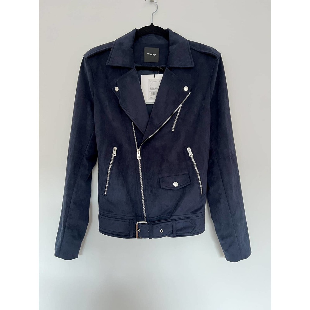 Theory Suede Jacket | Navy | NWT